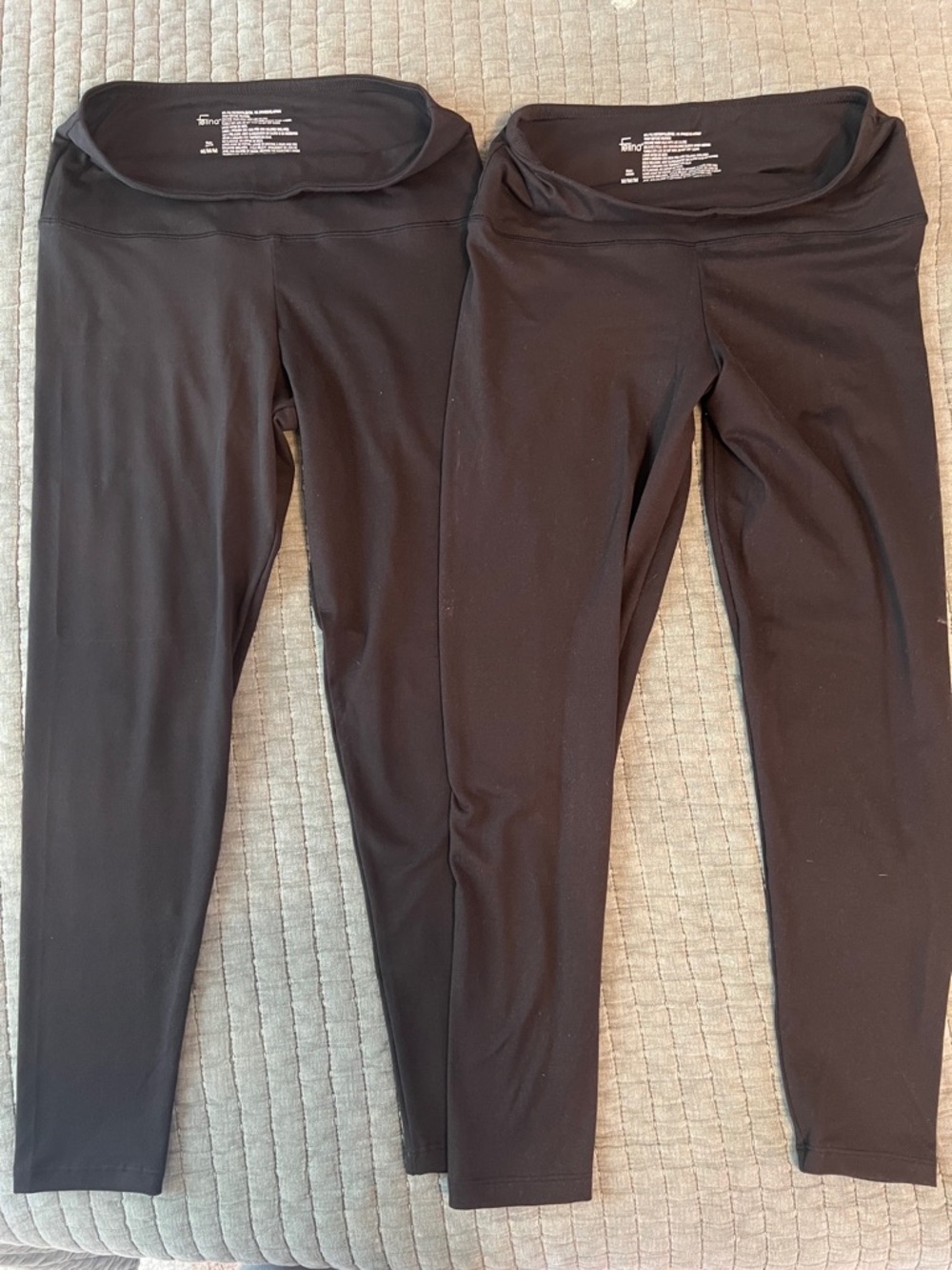 Felina Black High-Rise Stretch Leggings - Set of 2
